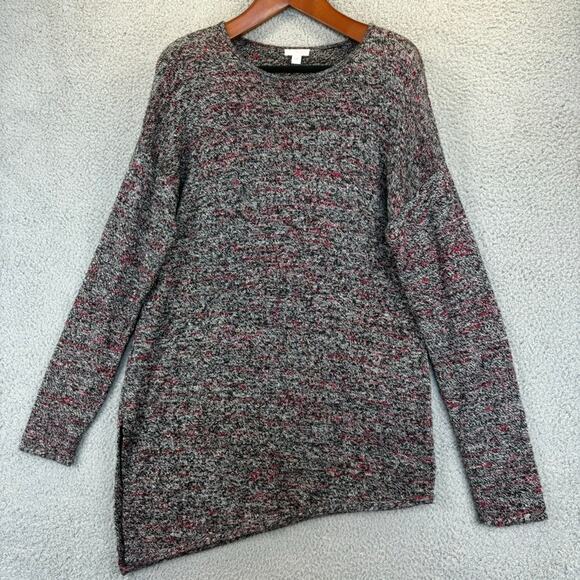 J Jill Pure Jill Tunic Sweater Lrg Cashmere Wool Lagenlook Minimalist Assymetric - Picture 2 of 12